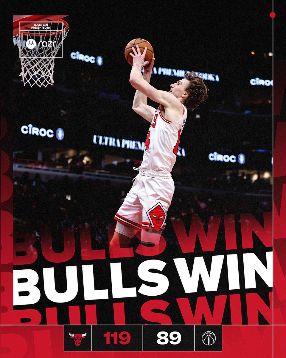 chicagobulls's tweet photo. BULLS WIN ON FAN APPRECIATION NIGHT. https://t.co/shqR4yV3fP
