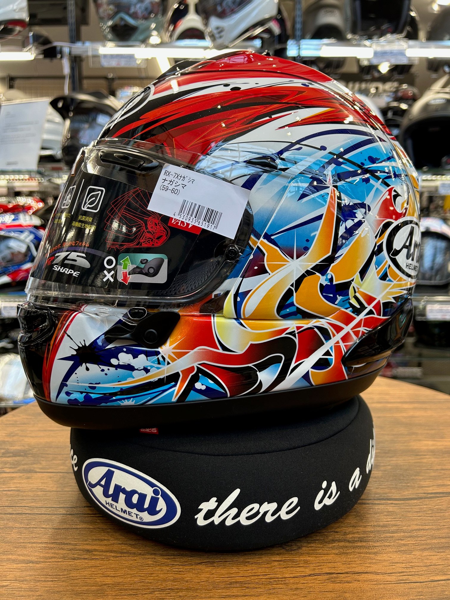 ARAI RX-7X ナガシマ　NAGASHIMA スポイラー付き Arai Full face helmet RX-7X NAGASHIMA model Size L 59-60cm