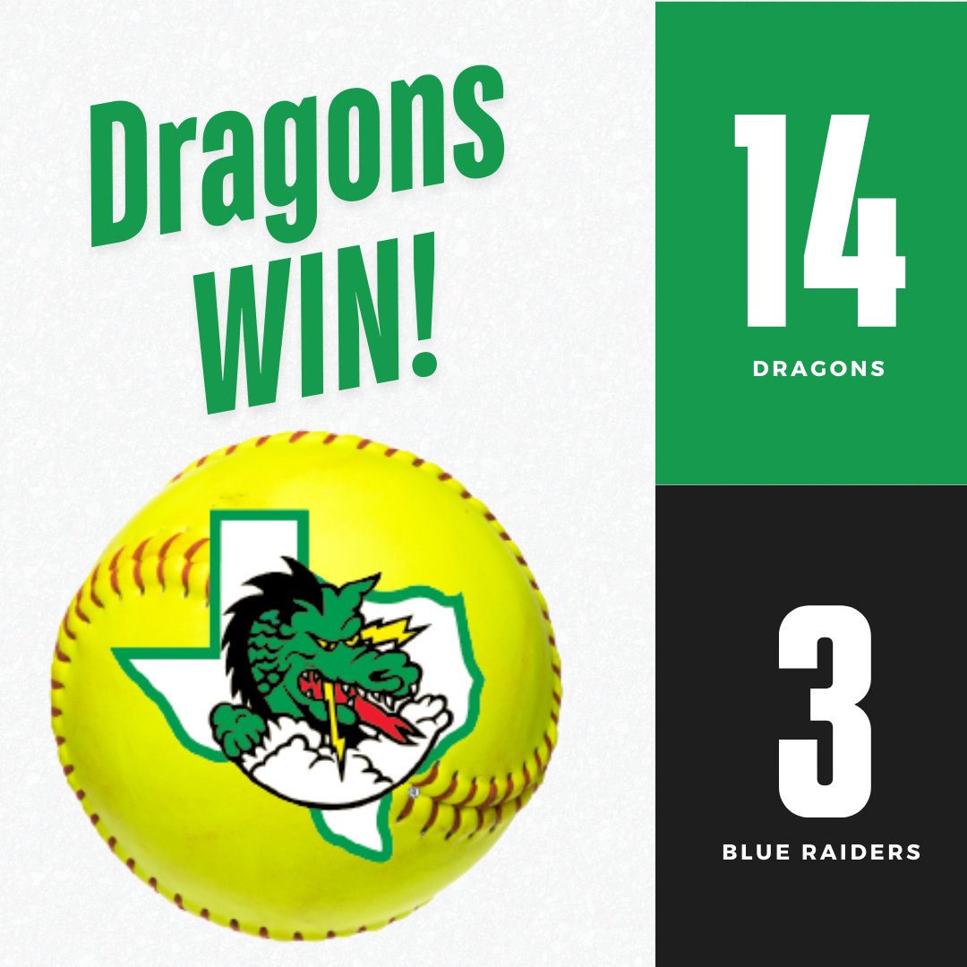 S. Kuhn hits for the cycle and Lady Dragons win big!  

S. Kuhn 4-4, 2B, 3B, HR, 4RBIs 
B. Garcia 3-4, 2B, 3 RBIs 
O. McCarrick 4-4, 2B, 3 RBIs  

Pitchers S. Robinson, O. Wiske and A. Stroud combined to allow only 3 runs. O. Wiske struck out 5 in 2 innings in relief.