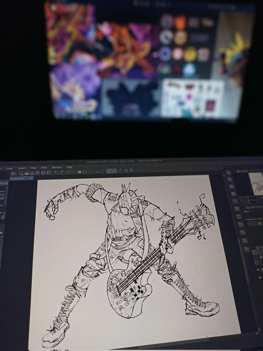 My Art Spider punk from #AcrossTheSpiderVerse 
#Spiderverse #Spiderman #MarvelFanart #fanart