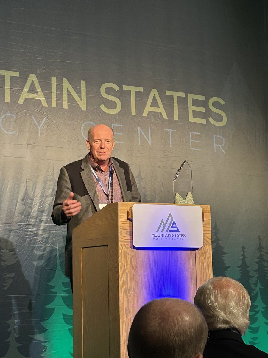 Congratulations to Idaho Speaker <a href="/Mikeemoyle/">Mike Moyle</a> for being this year’s Elevation Award winner at the <a href="/MtnStatesPolicy/">Mountain States Policy Center</a> Spring Dinner.