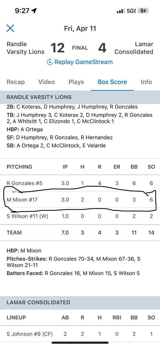 Mason Mixon (@mixonmason) on Twitter photo Went straight from my area track meet to the bump to pitch 3 shutdown innings to get the dub.
<a href="/RandleLionsBSBL/">Randle High School Baseball</a> <a href="/CoachBenWill/">Coach Ben Williams⚾️</a> <a href="/CoachLutanno/">Coach Mike Lutanno, M.Ed</a> <a href="/BrianRandle40/">#nodayzoff</a> Went straight from my area track meet to the bump to pitch 3 shutdown innings to get the dub.
<a href="/RandleLionsBSBL/">Randle High School Baseball</a> <a href="/CoachBenWill/">Coach Ben Williams⚾️</a> <a href="/CoachLutanno/">Coach Mike Lutanno, M.Ed</a> <a href="/BrianRandle40/">#nodayzoff</a>