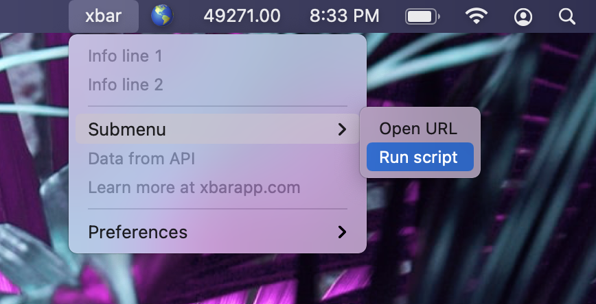 alswl's tweet photo. 🚀 提升你的 macOS 生产力！
发现了一款超棒的开源工具：xbar（原 BitBar）！
它可以把任何命令行脚本的结果直接显示在菜单栏中 📊💻。无论是系统监控、开发工具还是趣味小插件，统统都能搞定！✨
开源地址：https://t.co/BciB454uEa
快来试试吧，让你的菜单栏更好用！🌈📈
#macOS #开源 #生产力 #xbar

（我本来觉得这个点子很好想自己写一点东西，结果 GPT 告诉我已经有这么成熟的产品了）