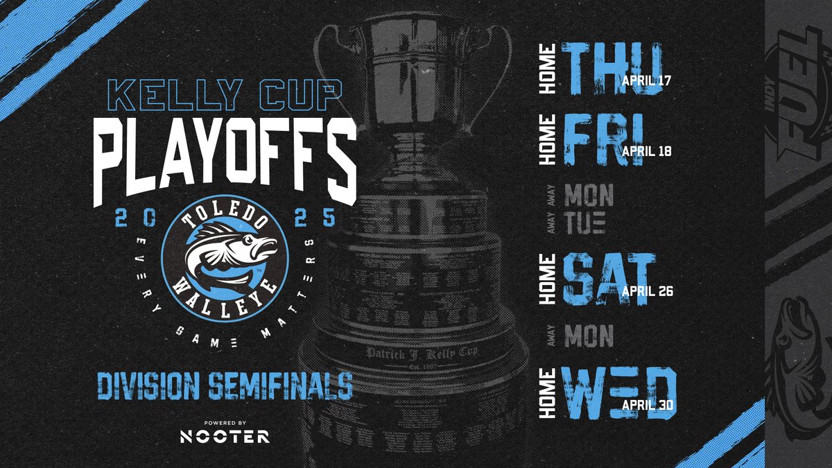 ToledoWalleye's tweet photo. The first round is set. #EveryGameMatters

Get your playoff tickets now: https://t.co/CUrXoQrV8L https://t.co/bTvjHZYnI6