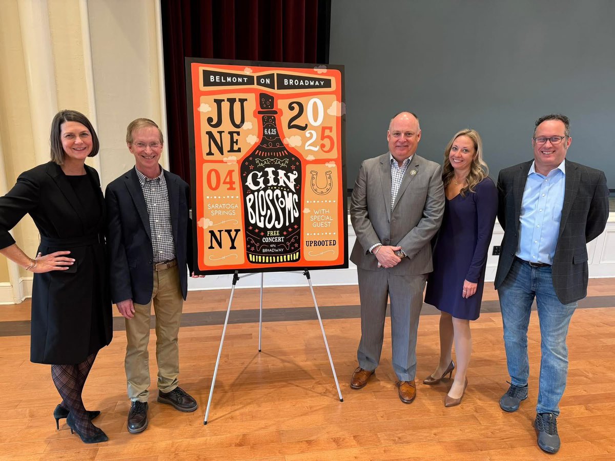 Excited to welcome <a href="/ginblossoms/">Gin Blossoms</a> &amp; Uprooted feat. Michael Glabicki of Rusted Root to Saratoga! Belmont on Broadway will for a second year in a row kick-off the 2025 <a href="/BelmontStakes/">Belmont Stakes</a> Festival. This free show on June 4th will start around 7pm near <a href="/SSCityCenter/">Saratoga City Center</a>. 

<a href="/SaratogaChamber/">Saratoga County Chamber of Commerce</a>