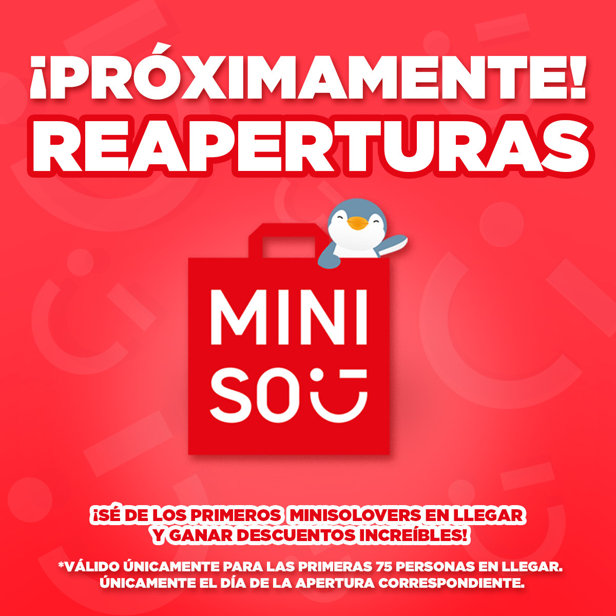 Ven a celebrar con nosotros la remodelación de nuestras sucursales 🥳
📍Multiplaza Aragon 12/04/25 12 hrs
📍Centro comercial Fashion Mall Chihuahua 14/04/25 14 hrs

Sé de los primeros en disfrutar de descuentos especiales. 🤭❤️

#MinisoMexico
#NoSabiaQueLoNecesitaba