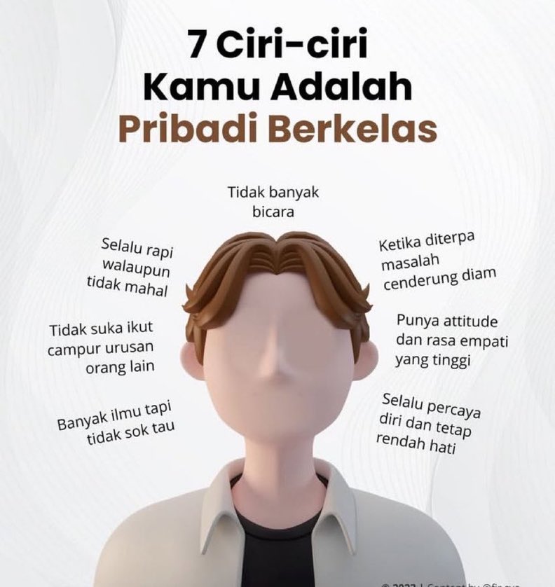 Kualitas-kualitas tersebut tidak hanya mendefinisikan jati diri seseorang, tapi juga memberi dampak positif pada hubungan dengan sesama manusia. Bukan hanya itu, orang-orang di lingkungan sosial pun akan mulai memberi penilaian positif dan menumbuhkan rasa kagum serta segan tanpa