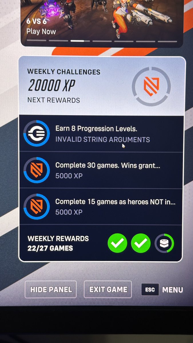 Earn 8 progression levels and you can get INVALID STRING ARGUMENTS! What a great deal