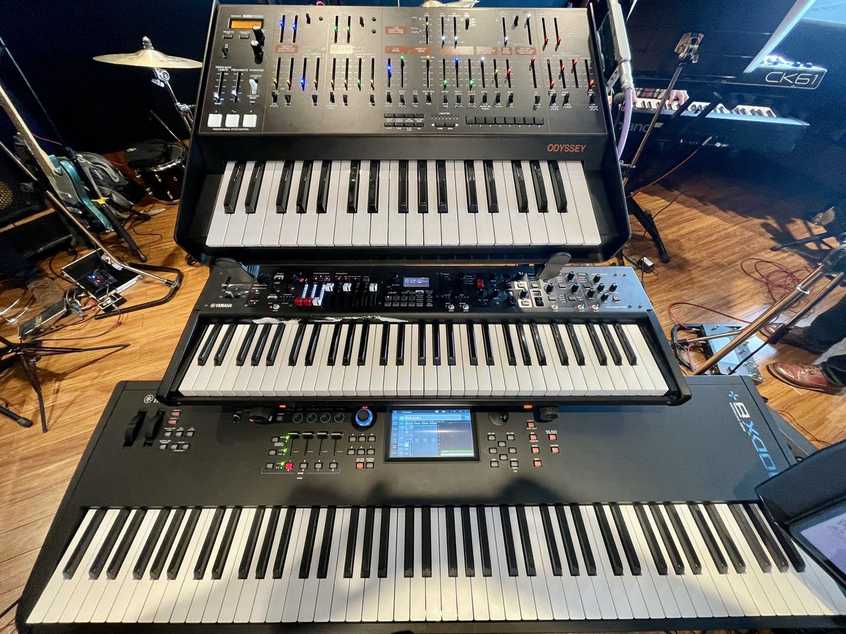 Tatsuya08232's tweet image. 今日はこんなセッティング！！
　・BEHRINGER Odyssey
　・YAMAHA YC61
　・YAMAHA MODX8+
 #Musician  #Keyboardist   #KeyboardPlayer  #Composer  #Arranger  #Ta2yaKeyboard