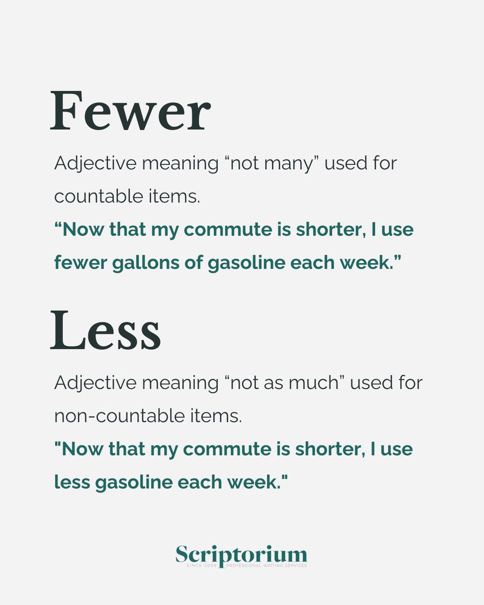 Did you know the difference? 

#TechnicalWriting #Scriptorium #TechWriting #TechWriter #Editing #WritingTips #WritingAdvice #WritingProblems #ProfessionalWriting #Proofreading #GrammarTip