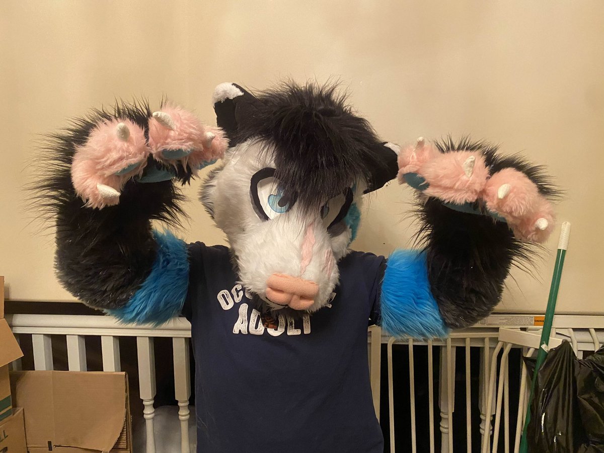 CuttingPuppy's tweet photo. I’m loooking for trades on my fursuit.
Does not come with character rights 
(But feel free to keep the markings because I will be doing a HEAVY redesign of mori)

Dm if interested!!
#fursuit #fursuitsale #fursuitfortrade #fursuittrade https://t.co/bNNLfpc6aD