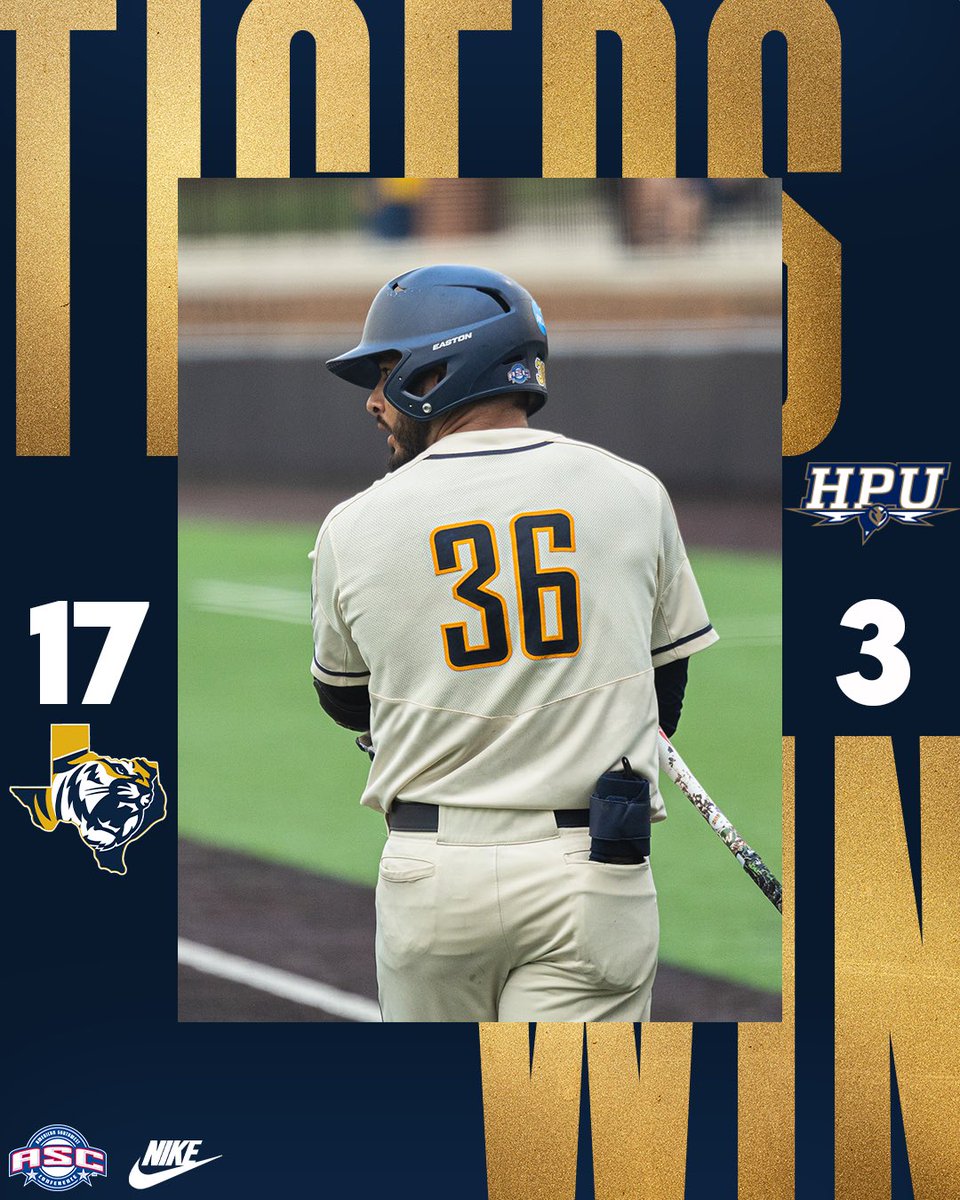ETBU_Baseball's tweet photo. Big win for game 2! 

#TexasTigers https://t.co/KFdyLBc5BM