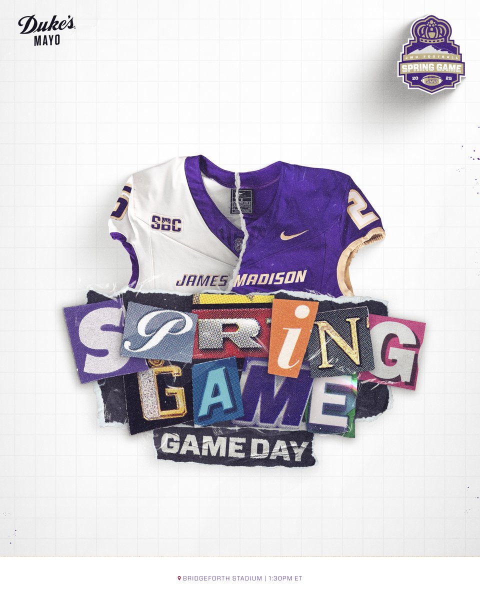 Let's have some fun at Bridgeforth today!

⚪️ 🆚 🟣

🕜 1:30 PM
🎟️ FREE
✍️ Postgame Autographs on the Field

#GoDukes
