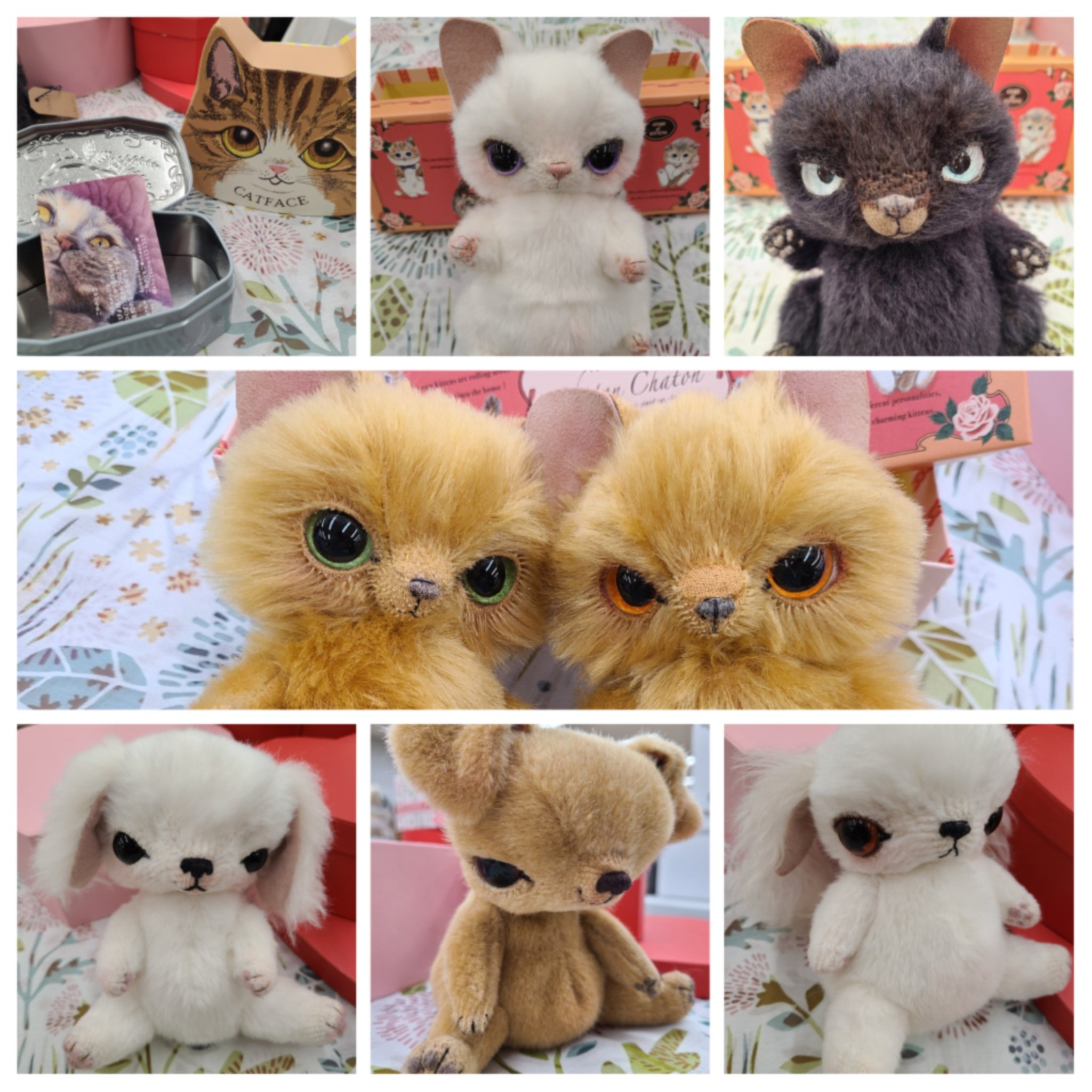 テディベア　人気作家様　ネコ　やちです テディベア作家のかざりや*ミニチュア*teddybear (@kazariyayuko