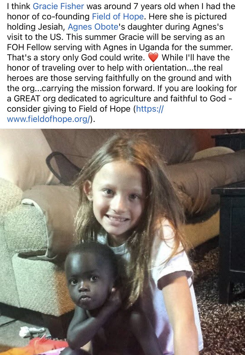 Kind of a cool story…. My daughter will be doing a summer internship in Uganda with an organization my sister co-founded.  Even cooler yet, when she was little she met the gal and her child she will be serving and staying with!  The circle of life.  God is good.