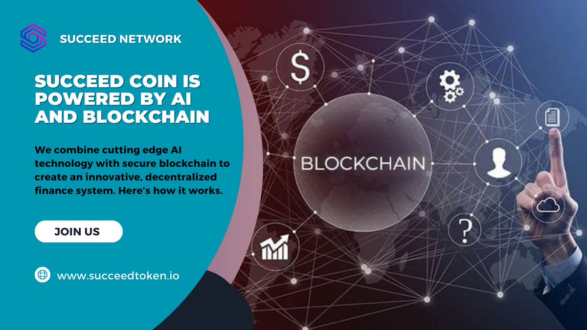 SucceedNetwork's tweet photo. 🔐Redefining Finance with AI &amp; Blockchain 

Succeed Coin leverages next gen artificial intelligence and blockchain security to deliver a robust, transparent, and decentralized financial ecosystem.

🤝Join us. Invest smart Succeed together

#CryptoTrading #InvestWisely #Blockchain https://t.co/oEc1GL0ANI