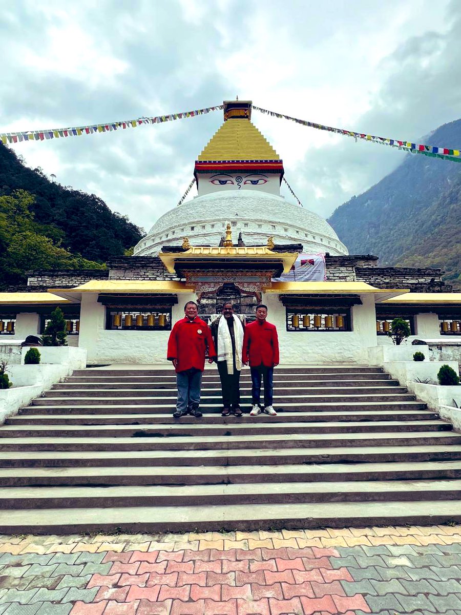 CSArunachal's tweet photo. Offered prayers at Gorzam Chorten, Taksing Gompa and Khinzamane in Jemeithang, seeking lasting peace and prosperity for our state and well-being of our people. https://t.co/ff2bRIdMhF