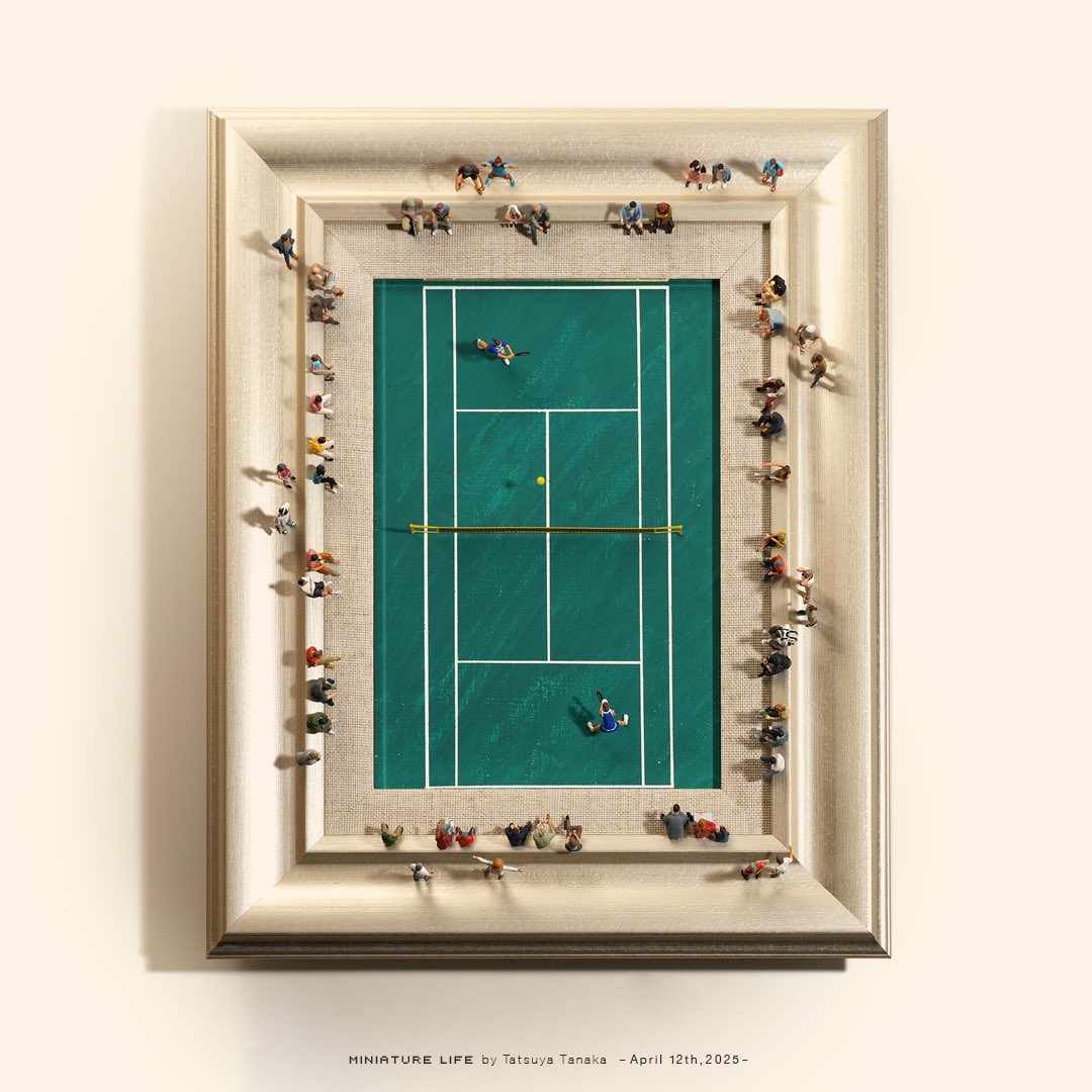 tanaka_tatsuya's tweet image. #額縁 #テニスコート
#PictureFrame #TennisCourt
