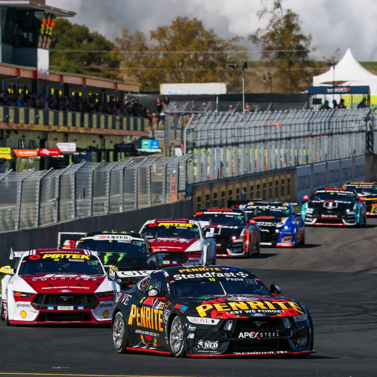 #Supercars - It's a <a href="/FordMustang/">Ford Mustang</a> podium sweep of the Taupō Super 440 with Matthew Payne in P1, Cameron Waters in P2 and Ryan Wood in P3. 

P1-Payne
P2-Waters
P3-Wood
P7-Allen
P10-Davison

#RepcoSC