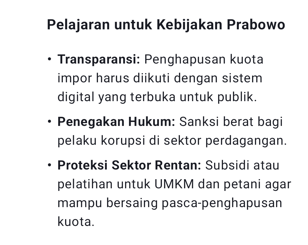 muratara_id's tweet photo. Prabowo gagas penghapusan kuota impor dibarengi insentif untuk pengusaha lokal agar produk dalam negeri bisa bersaing harga. https://t.co/MPibz8W3EW