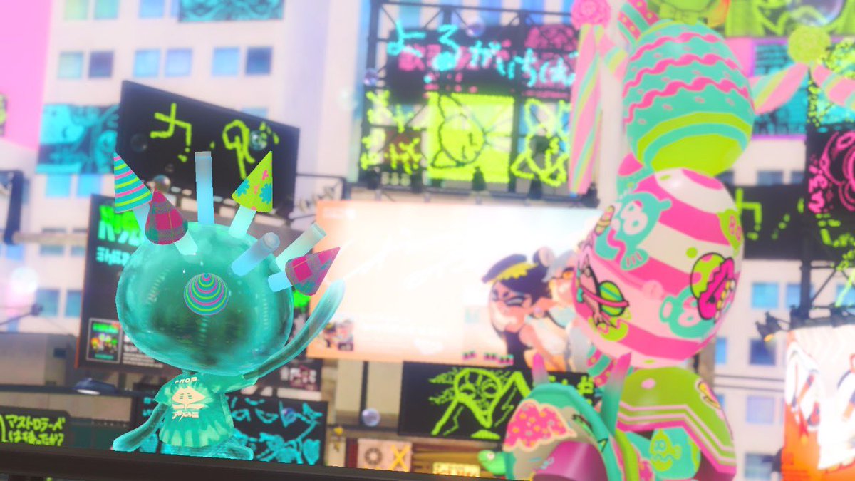 Kuragechan3_Kg's tweet photo. #Splatoon3 #SpringFes
フェスは必ず写真撮影から始まる😎
これがくらげの掟(`•∀•´)✧
推しのシオカラーズの曲聴いた時は相変わらず声荒らげてます🫣💦

(´Д｀)ﾊｧ、本当にこういう季節フェスの時は至福の時でございますわ✨️
過去一綺麗に写真も撮れたし📸

あとは100倍のみ待つだけ✨️ https://t.co/QTr05lZTol