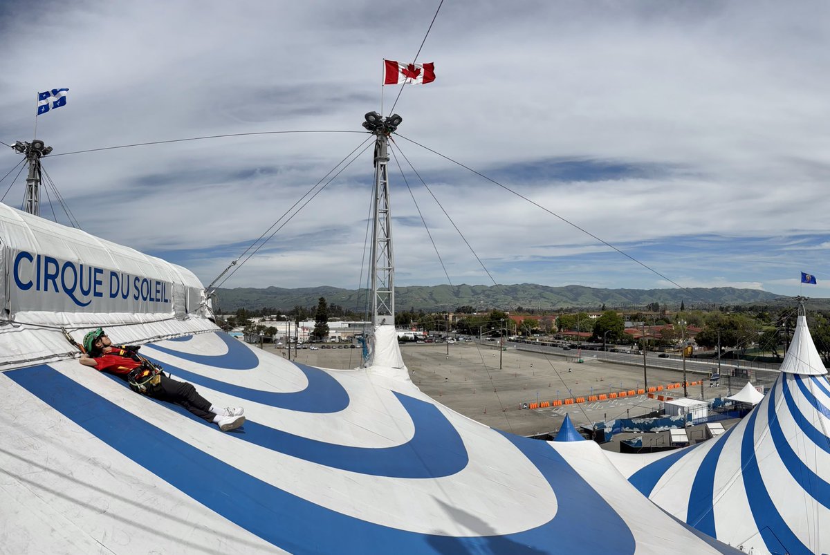 messcellany's tweet image. Big Top chillin’ in San José!🇺🇸@Cirque #ECHOCirque #CirqueDuSoleil