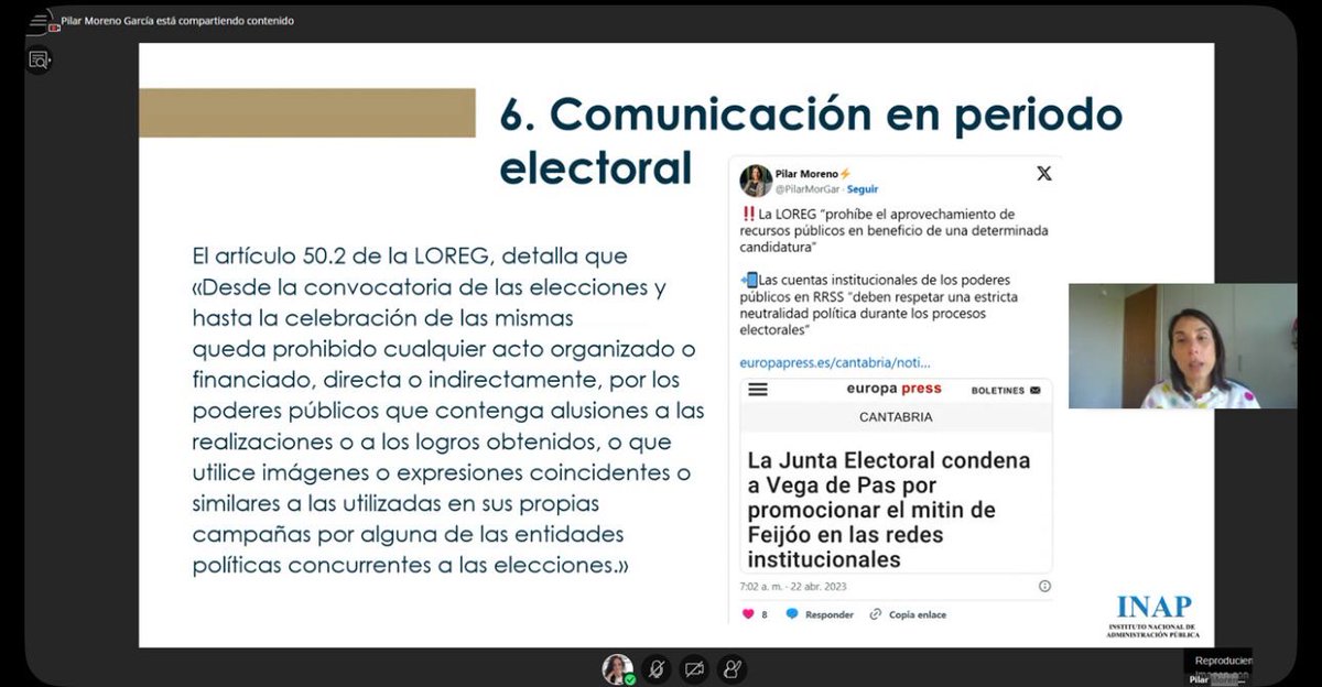 PilarMorGar's tweet photo. Compartir los desafíos de la #comunicación en las #PYMEL ha sido enriquecedor como docente 

Conocer las experiencias del alumnado y mostrar las propias nos aporta mejoras 🫱🏻‍🫲🏼

Mi agradecimiento a @MariaPSC , coordinadora del curso @INAP_ES  por contar conmigo 😊 y al alumnado https://t.co/kVxVzYRQDj