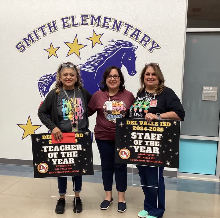 DVISD_SES's tweet photo. Congratulations to Mrs. Allen,  Teacher of The Year and Mrs. Malay, Staff of The Year who were recognized today by Superintenden, Dr. Gutierrez, DVISD Board Members, and Del Valle Education Foundation! #StallionProud #DVProud https://t.co/She7zLHqiC