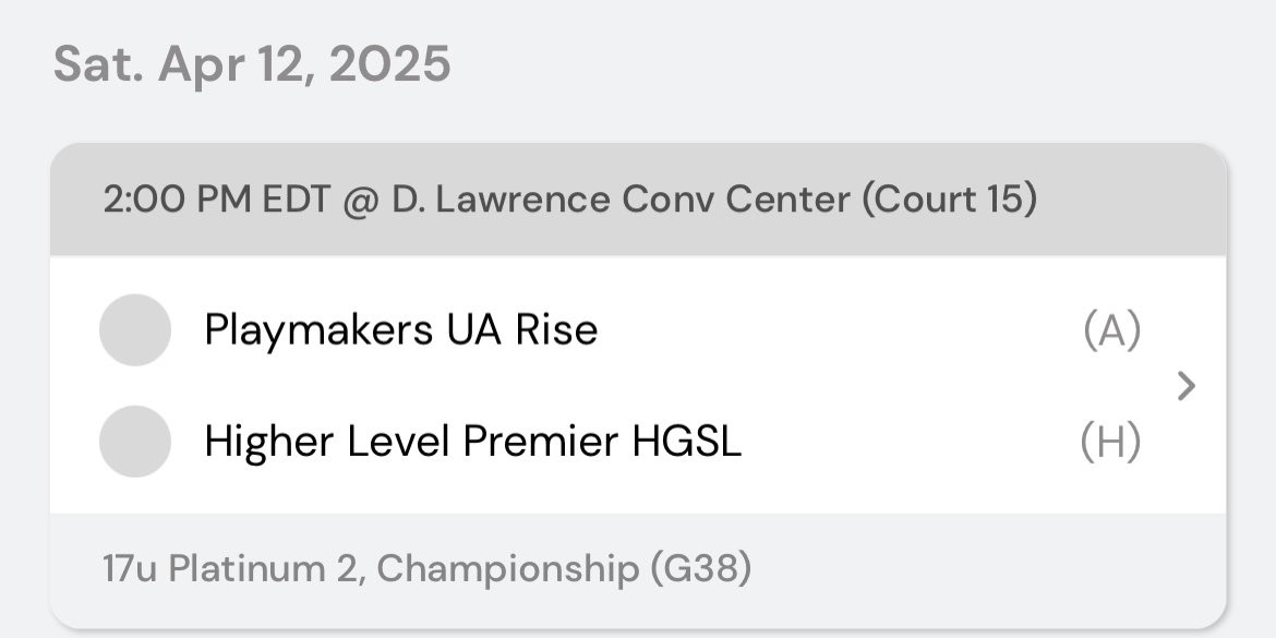 2 - 0 to finish the day! Here’s tomorrow’s first game.
<a href="/Vaplaymakers1/">Vaplaymakers</a> <a href="/TheHoopGroup/">Hoop Group</a> <a href="/broadrun_mbb/">Broad Run Men’s Basketball</a>