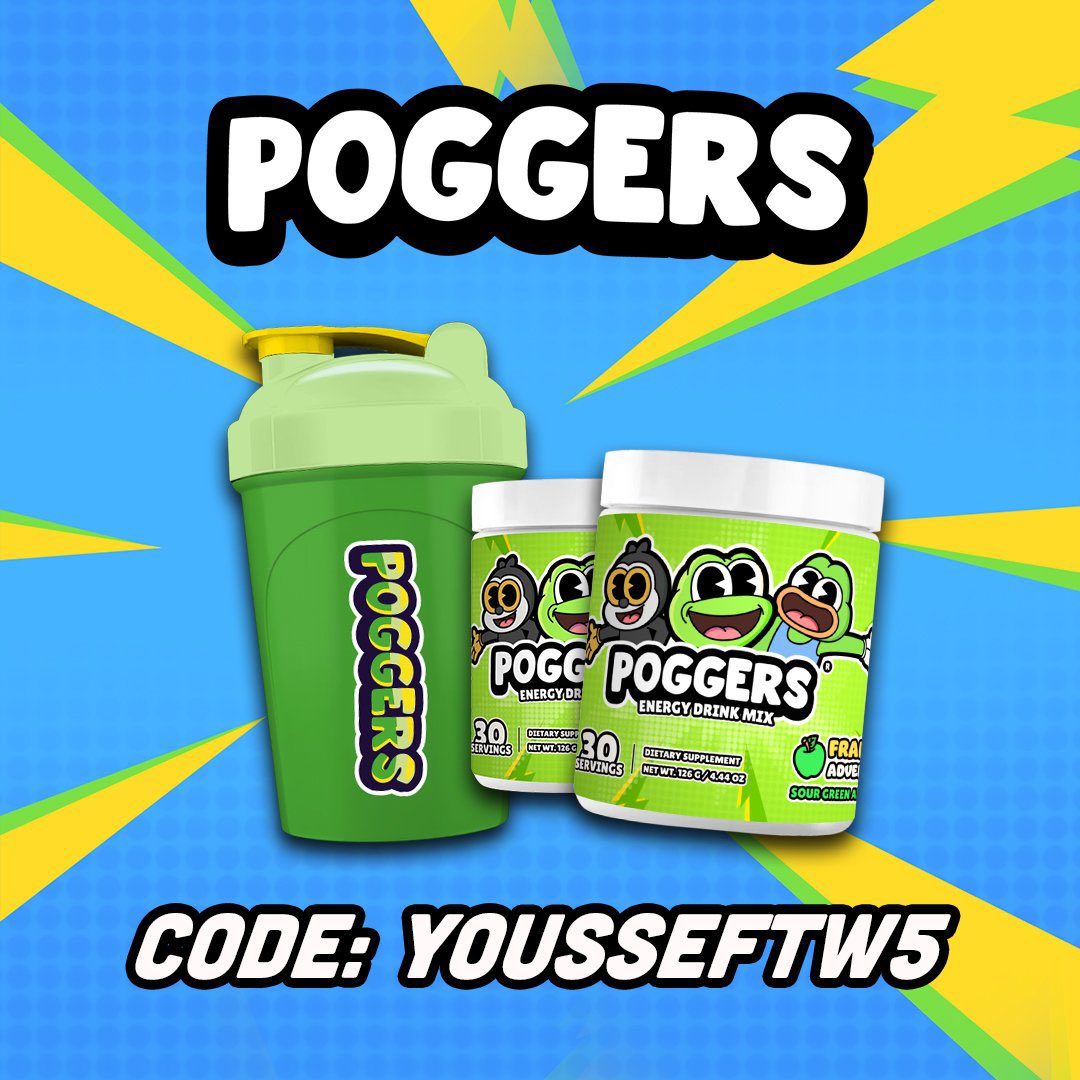 I’m happy to announce that I’m officially a <a href="/PoggersShop/">POGGERS® 🐸</a> affiliate!

Use my code YOUSSEFTW5 for 10% OFF on poggerslifestyle.com and support me!

They got the best energy drinks for gamers fr. Appreciate everyone who uses my code it means a lot!

Link: poggerslifestyle.com/YOUSSEFTW5
