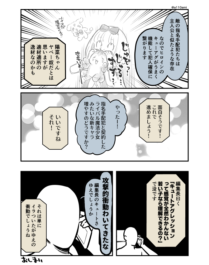 新連載を考える漫画家と編集のオリジナル漫画(のネーム )
暴力ヒロイン__令和編(3/3) 
