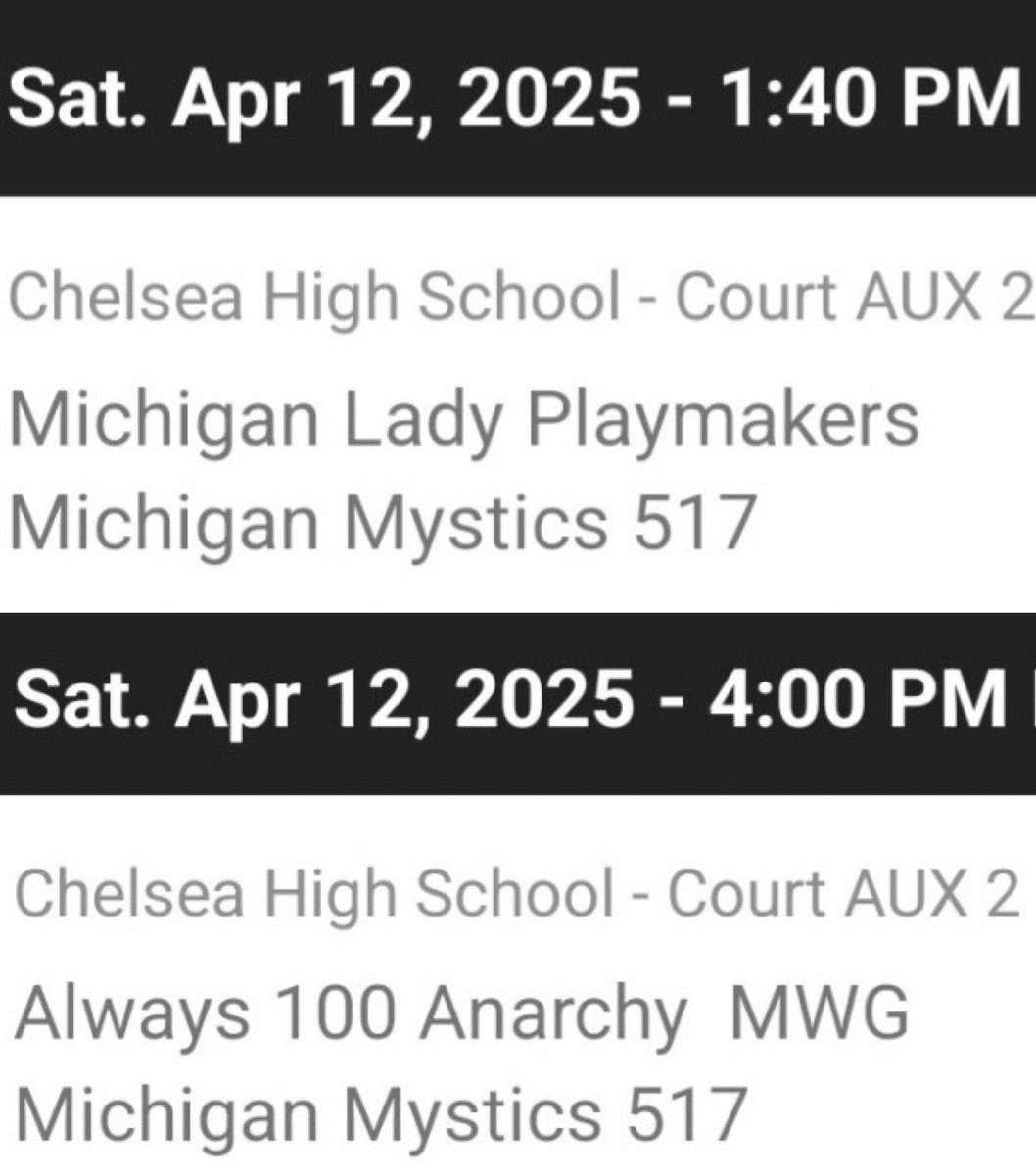 Gabby Gaydosh (@gabby_gaydosh_0) on Twitter photo Super excited for my first high school tournament of the season!
<a href="/CoachColeCC/">Coach Cole</a> <a href="/CoachEvanBell/">Evan Bell</a> <a href="/pgh_Danyle/">PrepGirlsHoopsDanyle</a> <a href="/CoachEmilyPGH/">Emily Somerville</a> <a href="/LBInsider/">Jason Wilkins (Wilkins Report)</a> <a href="/HankampScott/">Scott Hankamp</a> <a href="/Mystics517/">Michigan Mystics - Jackson</a> <a href="/MImystics/">Michigan Mystics</a> <a href="/wadesworld32/">Coach Keith Wade</a> <a href="/PGHMichigan/">Prep Girls Hoops Michigan</a> <a href="/TheMRR7/">The Midwest Recruiting Resource</a> <a href="/Eric_Ingles/">Eric Ingles</a> <a href="/secorsig/">Andrew Secor</a> <a href="/theshotcoach11/">Pop</a> <a href="/CCGirlsbasket/">CC Girls Basketball</a> Super excited for my first high school tournament of the season!
<a href="/CoachColeCC/">Coach Cole</a> <a href="/CoachEvanBell/">Evan Bell</a> <a href="/pgh_Danyle/">PrepGirlsHoopsDanyle</a> <a href="/CoachEmilyPGH/">Emily Somerville</a> <a href="/LBInsider/">Jason Wilkins (Wilkins Report)</a> <a href="/HankampScott/">Scott Hankamp</a> <a href="/Mystics517/">Michigan Mystics - Jackson</a> <a href="/MImystics/">Michigan Mystics</a> <a href="/wadesworld32/">Coach Keith Wade</a> <a href="/PGHMichigan/">Prep Girls Hoops Michigan</a> <a href="/TheMRR7/">The Midwest Recruiting Resource</a> <a href="/Eric_Ingles/">Eric Ingles</a> <a href="/secorsig/">Andrew Secor</a> <a href="/theshotcoach11/">Pop</a> <a href="/CCGirlsbasket/">CC Girls Basketball</a>