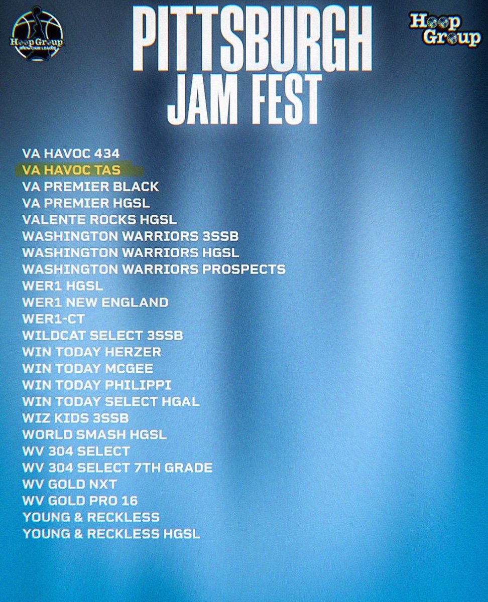 I’m playing in the <a href="/HGSL_HoopGroup/">HGSL</a> Pittsburgh Jam Fest this weekend! Check me out live or on baller tv. First game at 8am on court 27.