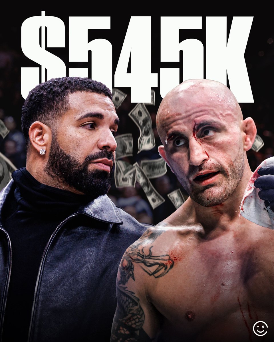 HappyPunch's tweet image. Drake has $545,000 on Alexander Volkanovski beating Diego Lopes tomorrow 😳