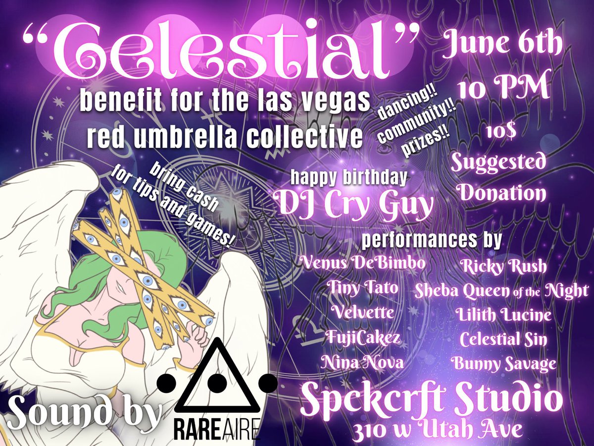 Rowan Void (@rowanvoid) on Twitter photo Hey Vegas SWs and allies! <a href="/rickyrushxx/">🔥🔥 Riki Rush 🔥🔥</a> and <a href="/venusdebimbo/">Here Kitty Kitty</a> are putting on a benefit show for <a href="/VEGASRUC/">Las Vegas Red Umbrella Collective</a> at <a href="/spckrft/">SPCKRFT Studios</a> in June! Hey Vegas SWs and allies! <a href="/rickyrushxx/">🔥🔥 Riki Rush 🔥🔥</a> and <a href="/venusdebimbo/">Here Kitty Kitty</a> are putting on a benefit show for <a href="/VEGASRUC/">Las Vegas Red Umbrella Collective</a> at <a href="/spckrft/">SPCKRFT Studios</a> in June!