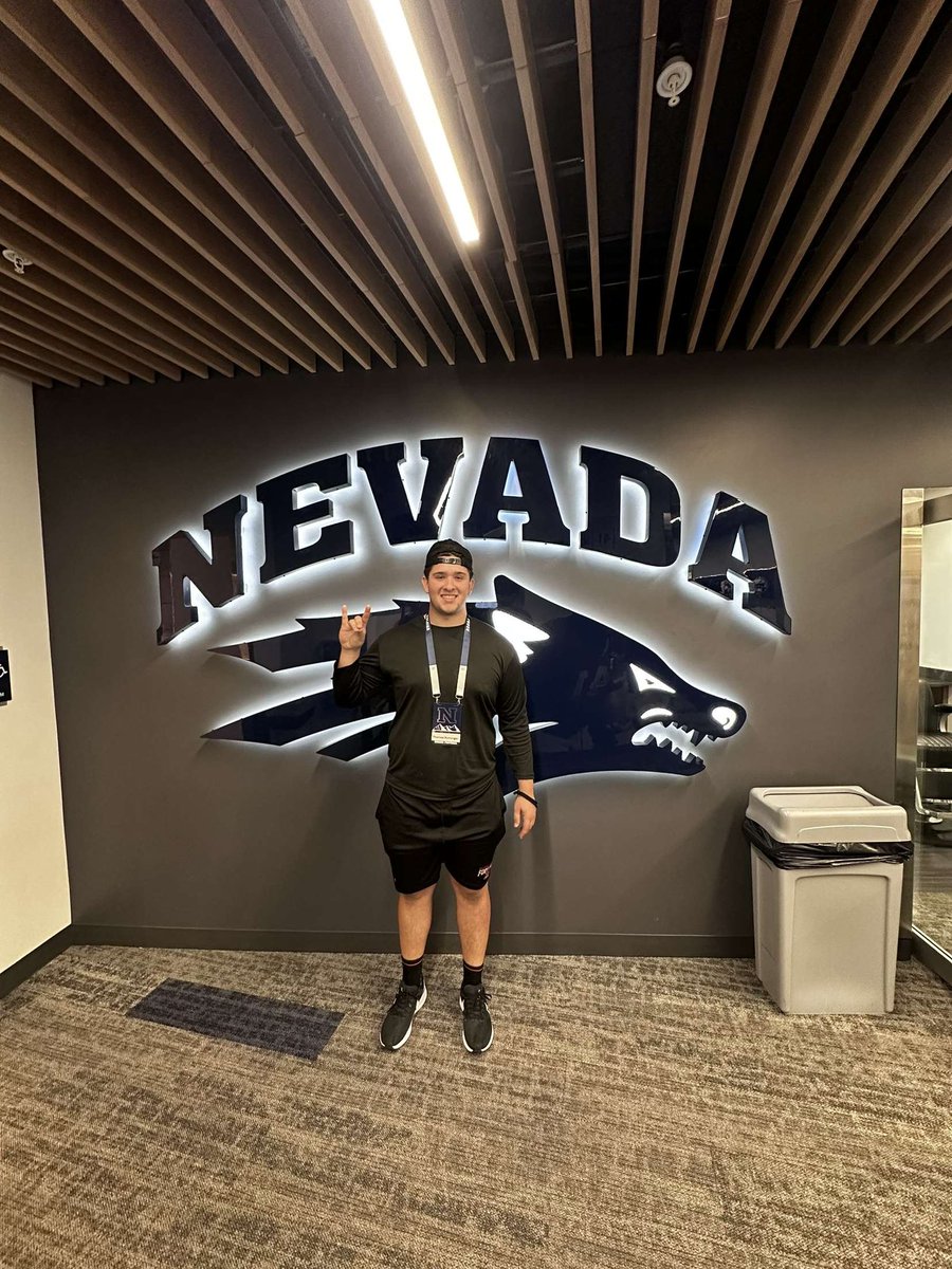 ThomasRominger1's tweet photo. Had a great time at my visit to 
@NevadaFootball 
Thank you @edsoncanales1 for having me.

@dlinevids1 @CoachPayam @Coach_Aidan @CoachBMusgrave @Coach_Noonan @JUCOFFrenzy @recruit916 https://t.co/4AgCm75ZUM