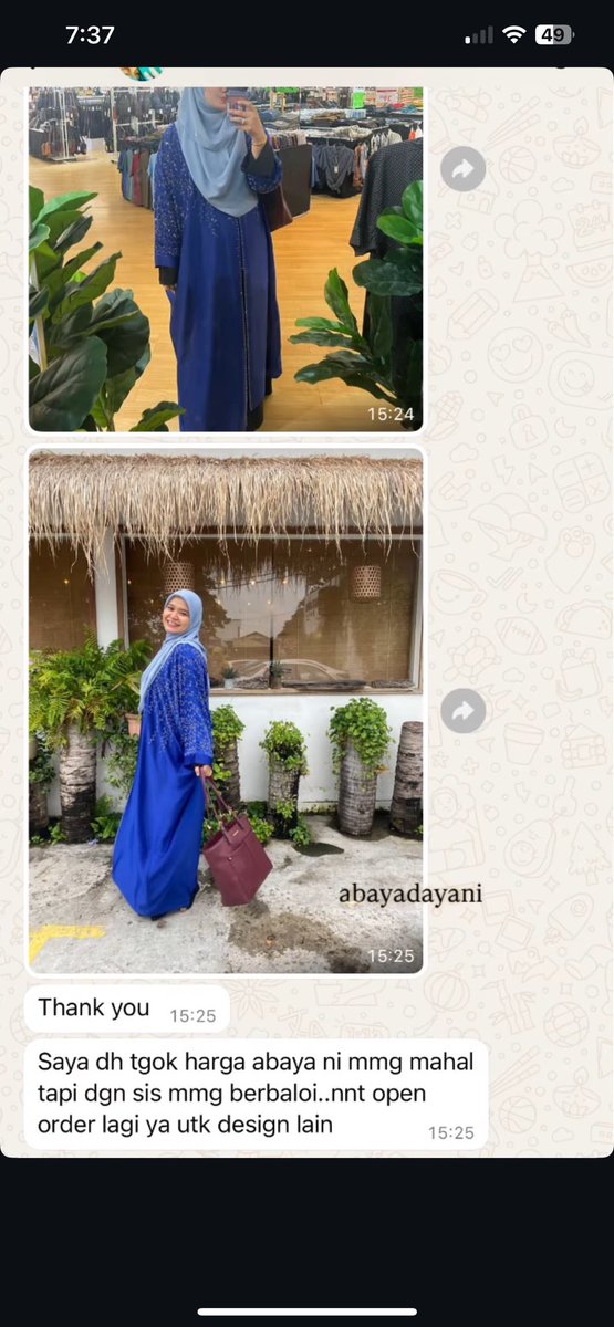 fazira_mhd's tweet photo. Latest feedback from customers yg join pre order sebelum raya😍 https://t.co/vZr67QbgqN