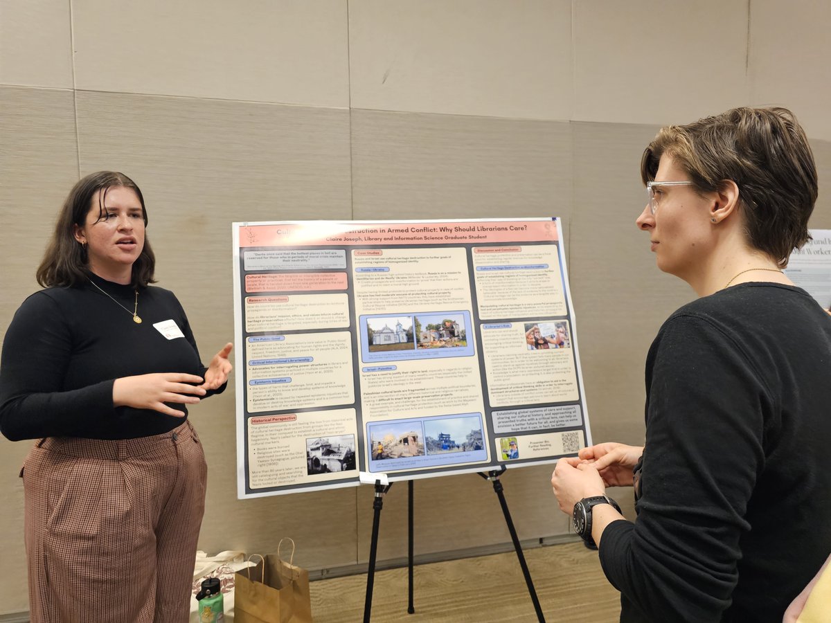 MSLIS students presented their excellent work today at the 17th Annual Bridging the Spectrum Symposium. Presentations will be shared at lis.catholic.edu/news-events/sy…