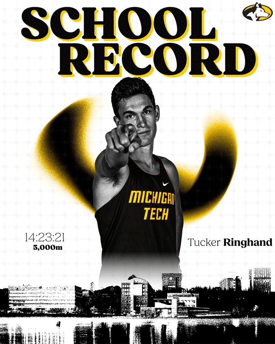 ⚠️ School Record Alert! ⚠️

Tucker Ringhand runs 14:23.21 in the 5,000m at the Platteville Invitational to break the previous record of 14:23.68 set by Matt Pahl in 2019!

#PullTheSled | #FollowTheHuskies