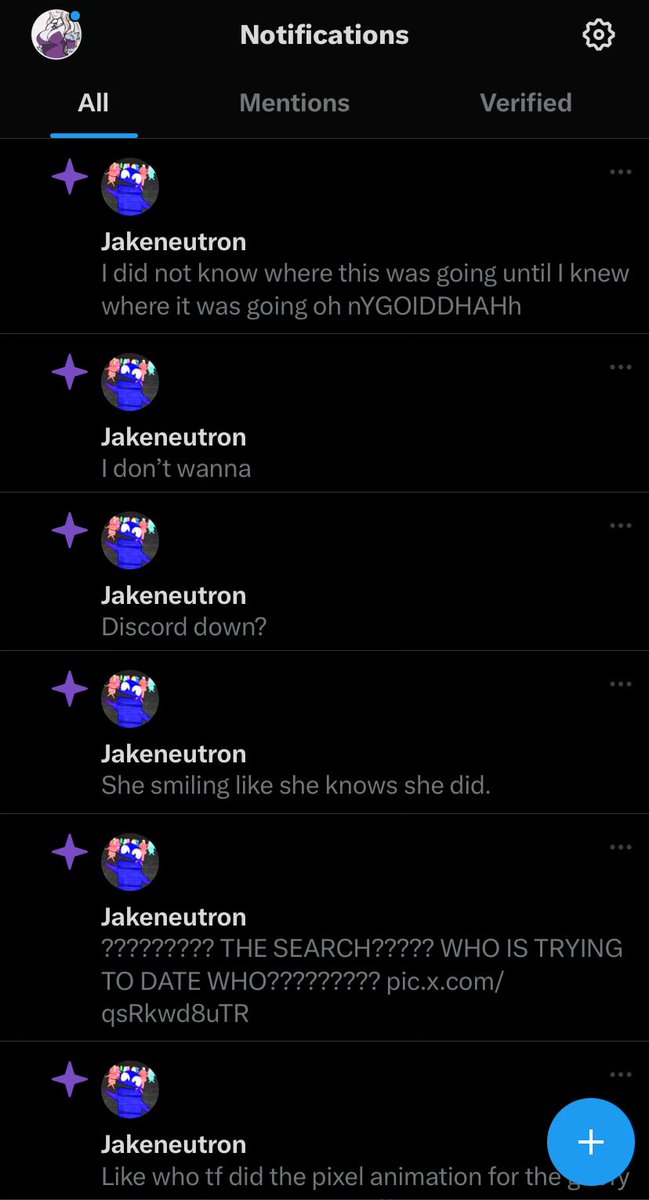 // why do my notifications think I wanna hear about jakeneutron so fucking bad 😭😭😭😭