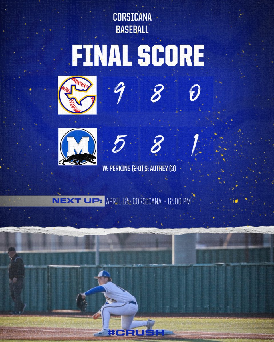 Tigers get the 🧹 over Midlothian with a win if 9-5! Big night offensively from Jordan Tamez with 4 RBI! Tigers take on Seagoville tomorrow for Senior day at noon! come out and support these seniors! #Toughness #IYAIMJ