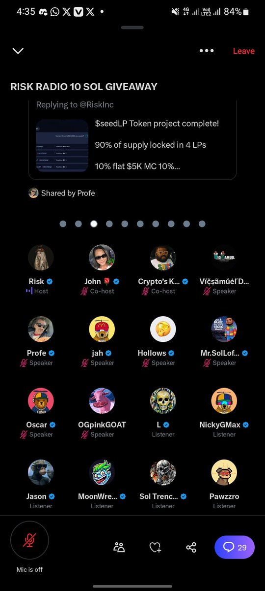 Vicsamuel432's tweet image. Live at @RiskInc Space ✌️🥂
Learning Never Ends. Brick by Brick, Day by Day, A Win is a Win 🏆🏆

Stay Locked In 

#Web3 #web3portfolio #Tokenization #TokenHunter #DeFiLaunch