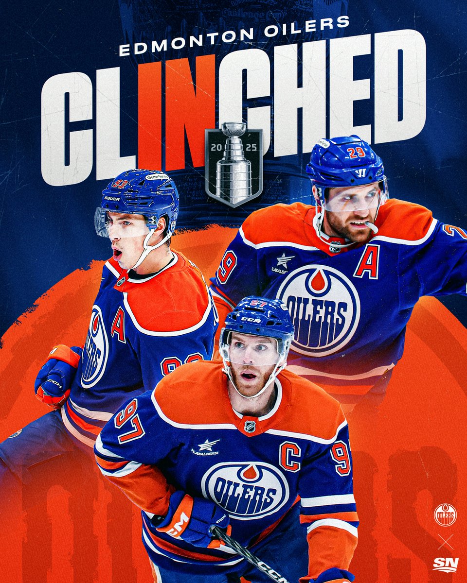 Sportsnet's tweet photo. OIL COUNTRY IS HEADING BACK TO THE PLAYOFFS! 🔥

Stream every game of the Stanley Cup Playoffs on Sportsnet+ https://t.co/cjUdMf5SX0