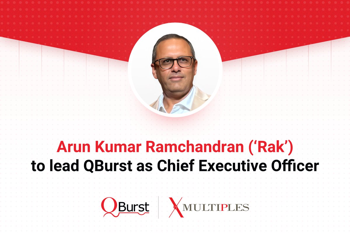 We’re delighted to welcome Arun Kumar Ramchandran (‘Rak’) as our new CEO. With over 25 years of leadership experience in technology-driven transformation and consulting services, Rak brings the expertise to guide QBurst into its next phase of growth. t.ly/gHutT