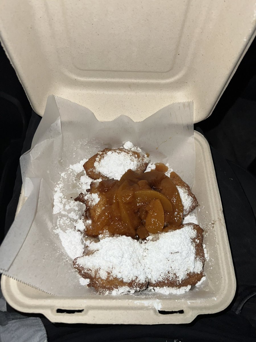 Blackened catfish voodoo bowl &amp; peach beignets 😋😋😋