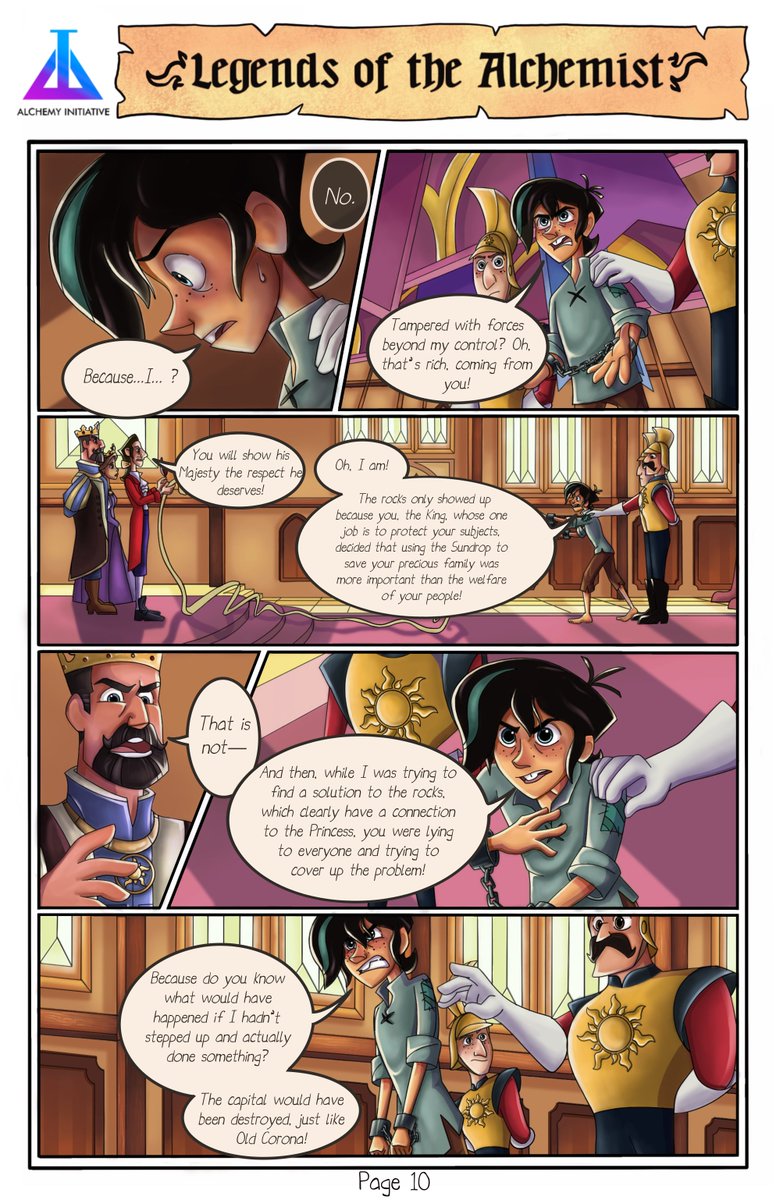 AlchemyInitiat1's tweet photo. CHAPTER 1, PAGE 10 ART:  
Storyboard: @rodeocrimes
Cleanup: Nazsy
Background: Loren
Line Art: @AceArtistTara
Flat Colors: Homiecidel
Shading: Ang
Bubbles &amp; Text: @Phantomgal12
Finalization: Penny, @Phantomgal12, Zombie Duckian &amp; @AceArtistTara 
#TheAlchemyInitiative #Varian #tts https://t.co/Yi4RrAweSG