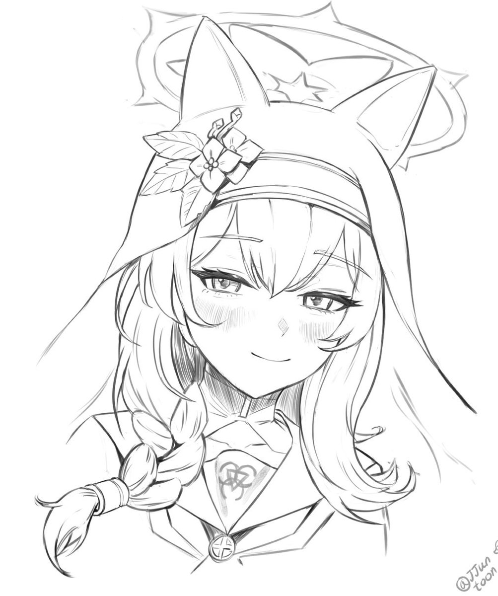JJuntoon's tweet image. #ブルーノマーズ #ブルアカ #マリー 
ブルアカ マリー : )