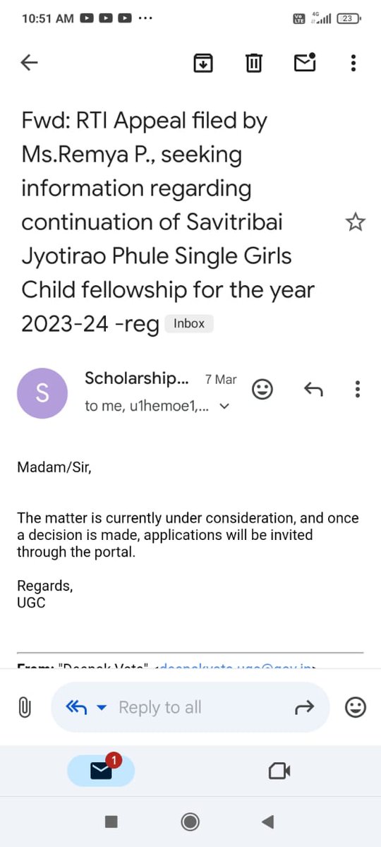 AIRSAIndia's tweet photo. @ugc_india higher authorities continue to ignore the Savitribai Jyotirao Phule Single Girl Child Fellowship. The notification has been pending since 2022. No action, no update #SJSGC #PhDscholars @EduMinOfIndia @dpradhanbjp @IndianExpress @the_hindu @htTweets @FinMinIndia https://t.co/N2OSZMBHYI