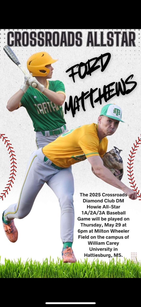 Beyond blessed to be invited to the crossroads all star game! <a href="/HindsCC_BB/">Hinds CC Baseball</a>