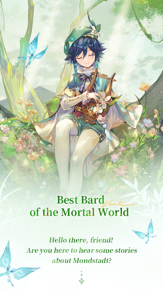 GenshinImpact's tweet photo. The wind sings to you now of the beauty of all things | Notes on Venti

Hello, Traveler! Here are some notes about the bard from Mondstadt, Venti. Let's check them out together!

See more details here: https://t.co/Jr1MX2UlBT

#GenshinImpact5ꓸ5 #GenshinImpact #Venti https://t.co/IwzTsaxcT8
